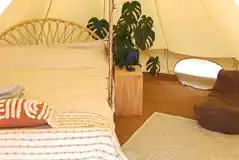 Owles View bell tent interior Owles View bell tent interior