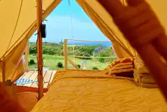 Owles View bell tent interior Owles View bell tent interior