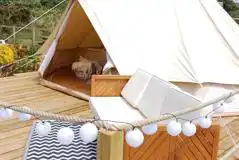 Owles View bell tent with enclosed garden Owles View bell tent with enclosed garden