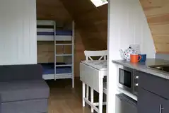 Camping pod interior