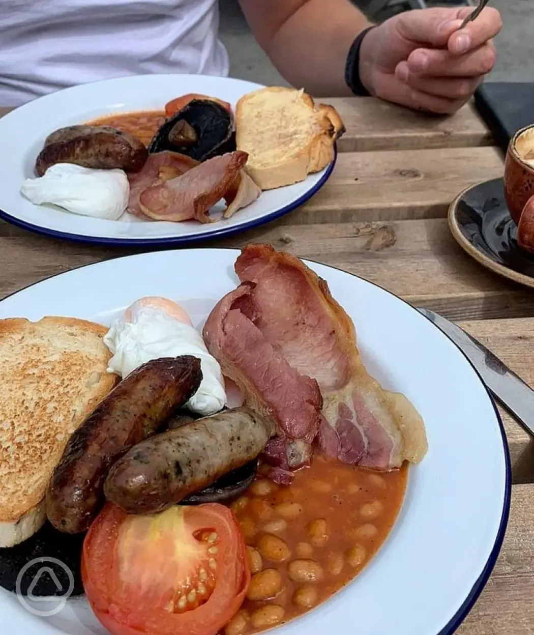 Full English breakfast at the cafe