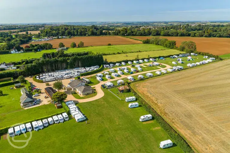 Aerial of the campsite