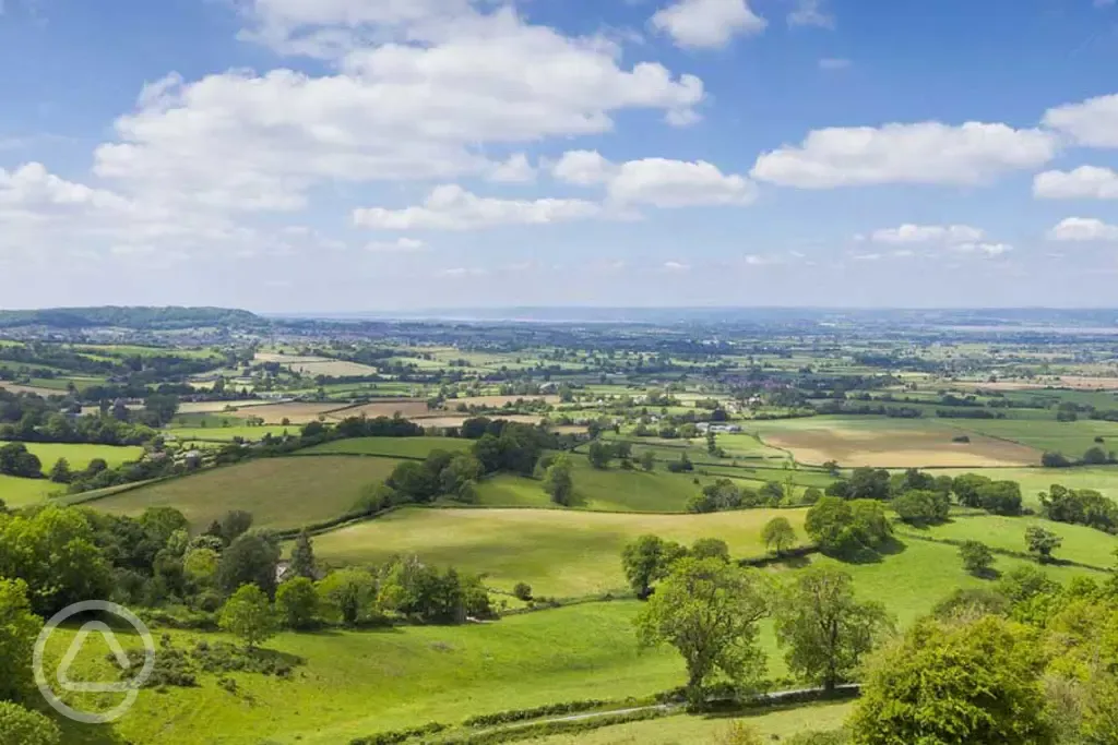 The surrounding Cotswold Hills