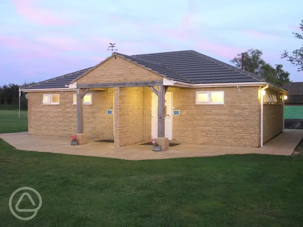 Facilities block with ladies and gents bathrooms