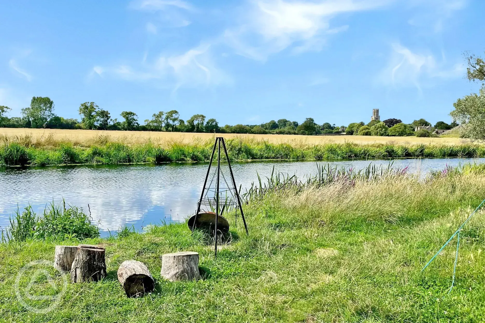 Fire pit by the river