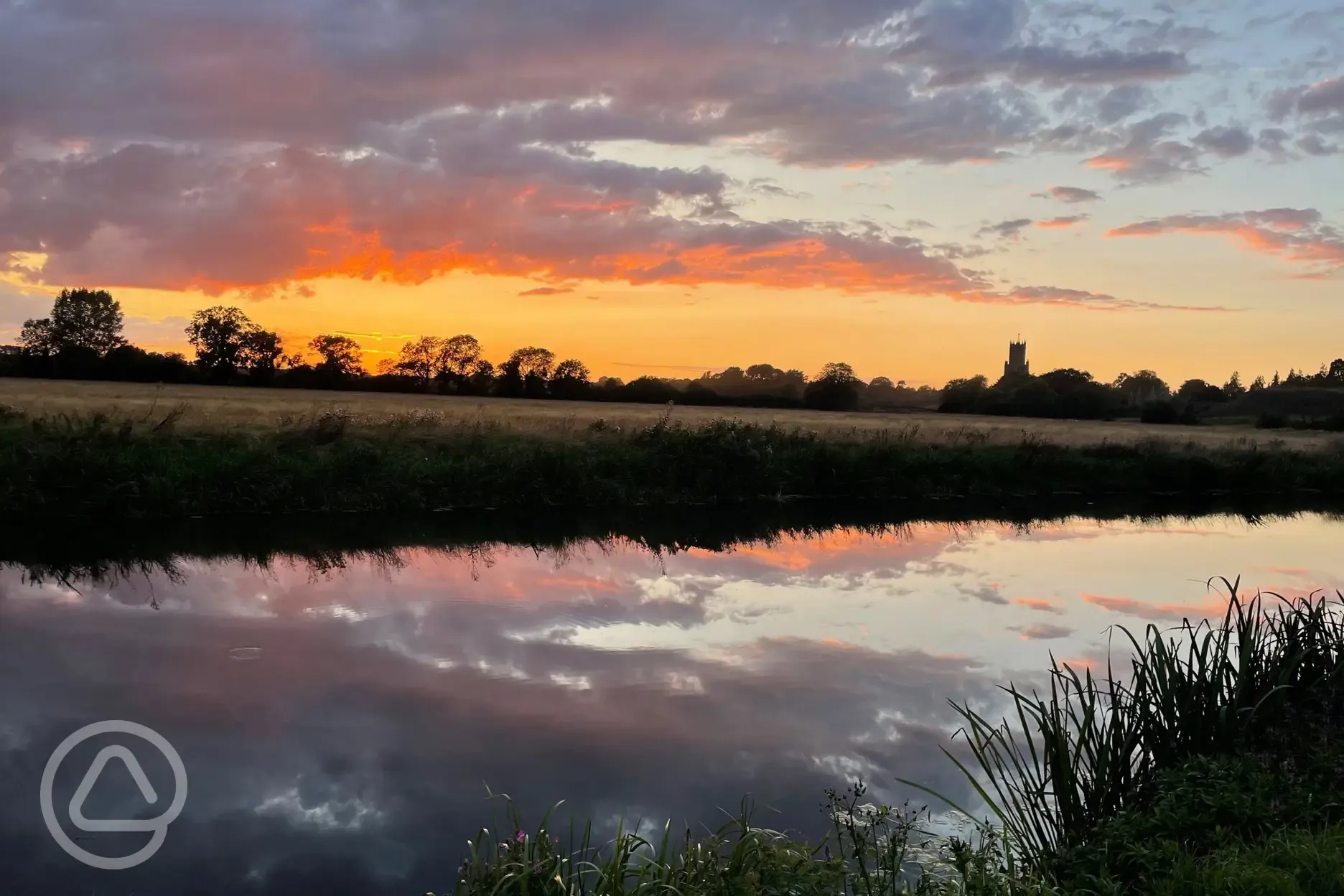 Lake at sunset