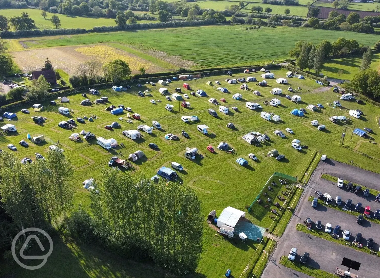 Aerial of the campsite