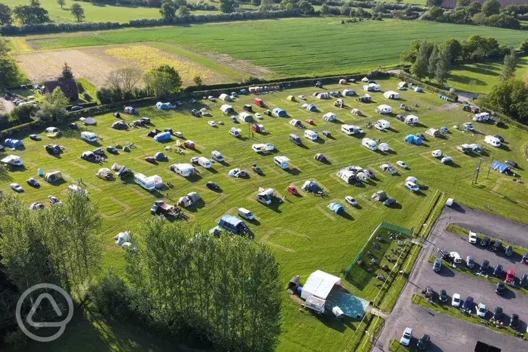 Aerial of the campsite