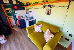 The Gambo shepherd's hut interior