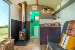 Big Cwtch shepherd's hut interior