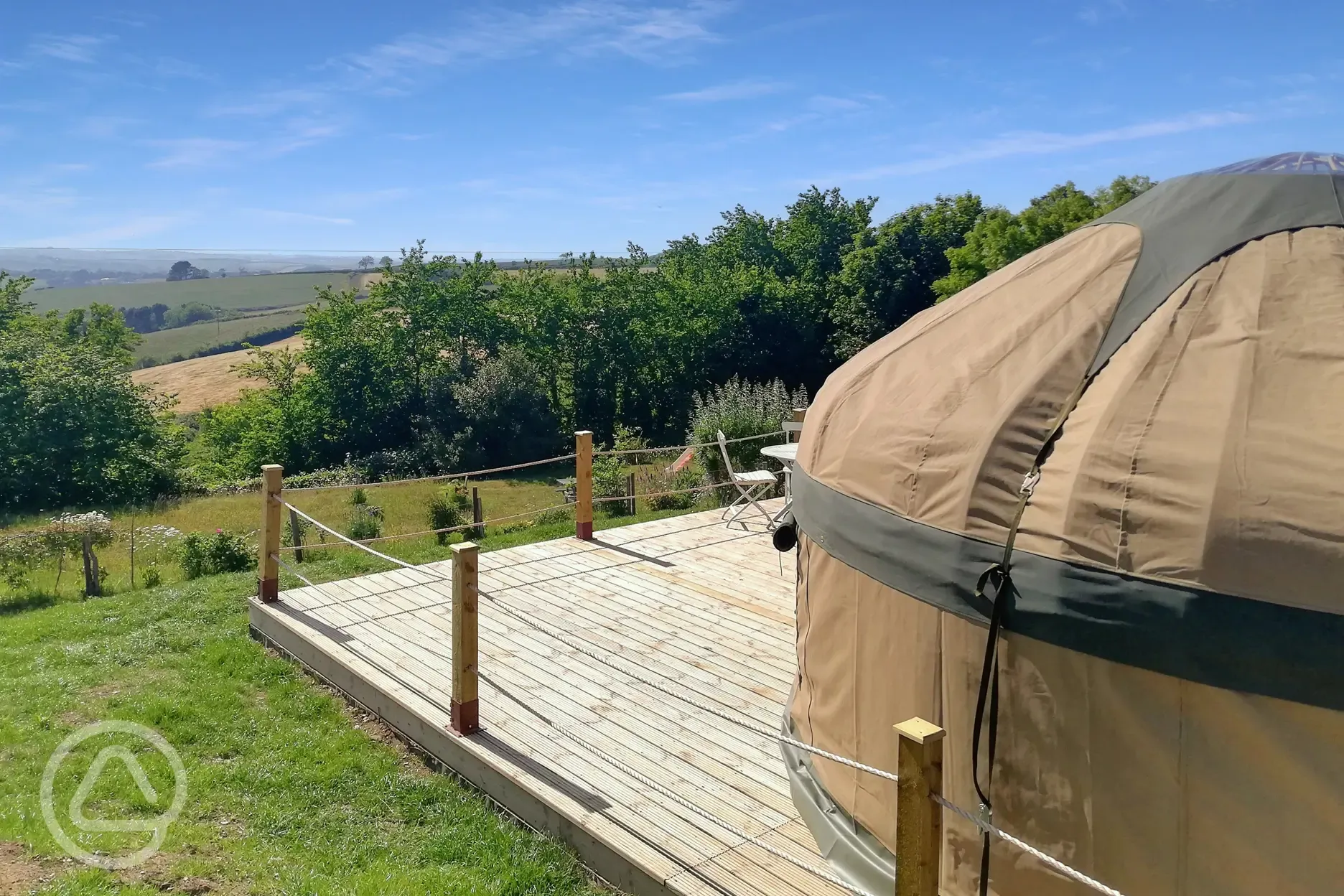 Countryside views from the yurt