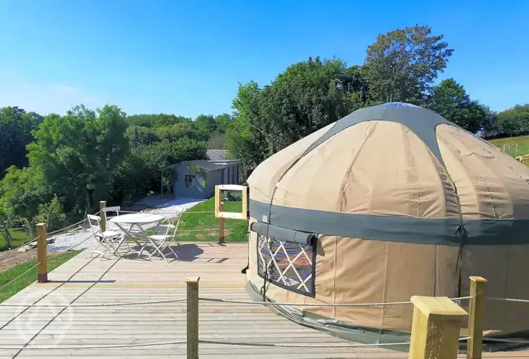 Yurt and decking
