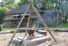 Saxon long house fire pit