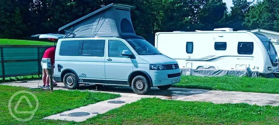 Hardstanding pitches with a 6 amp electric hook up 