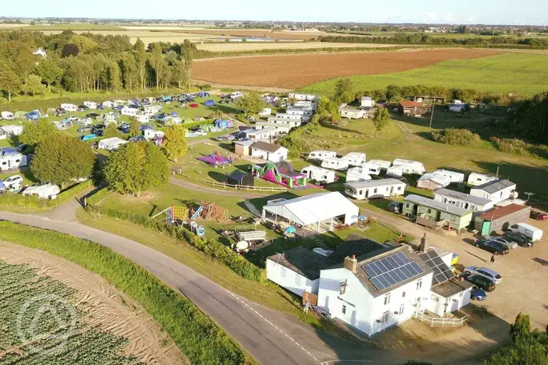 Aerial of the campsite