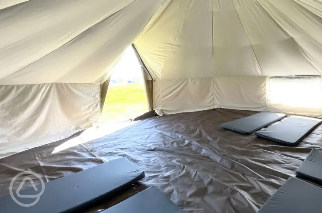 Nomadic bell tent interior