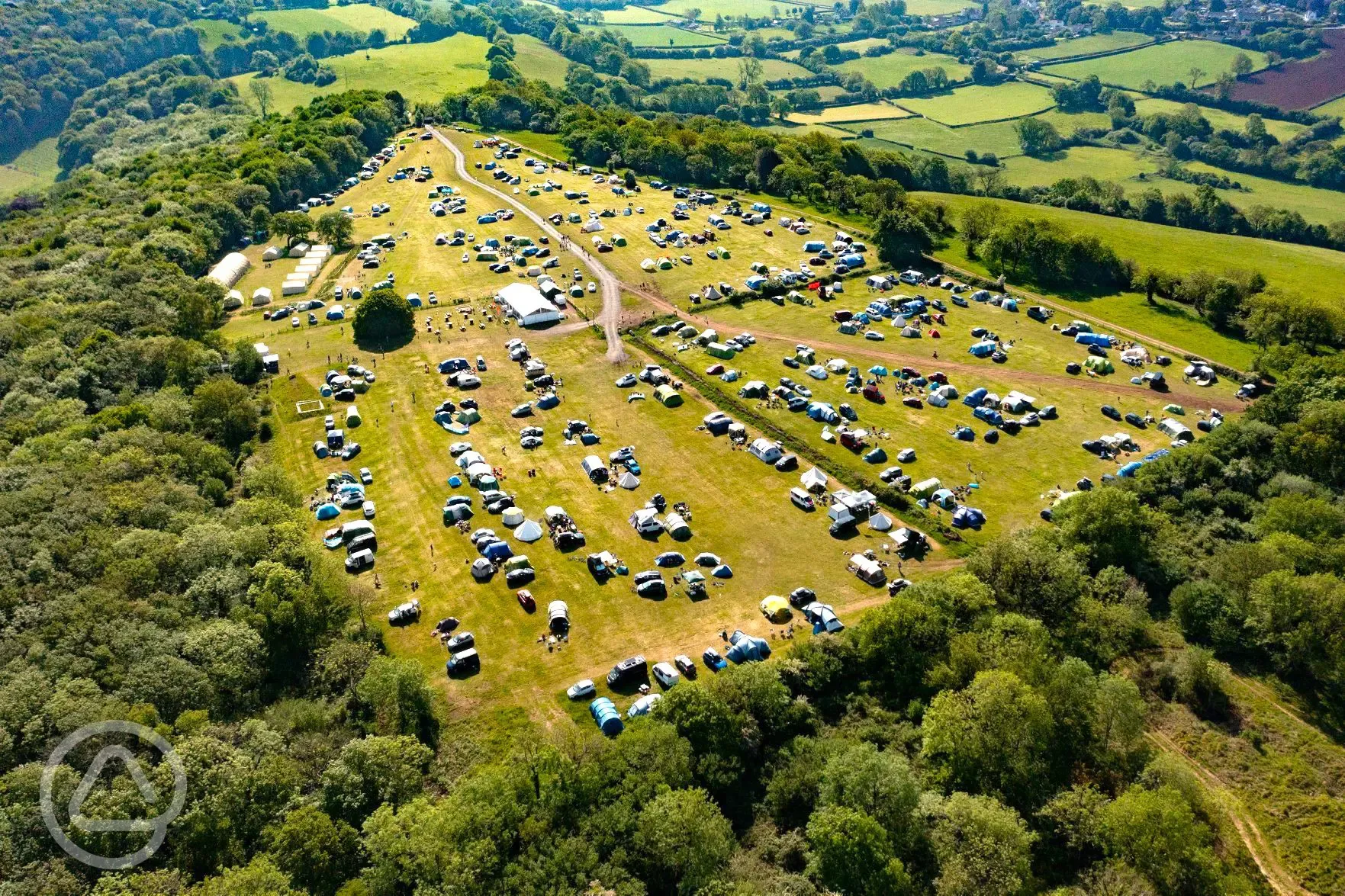 Aerial of the campsite