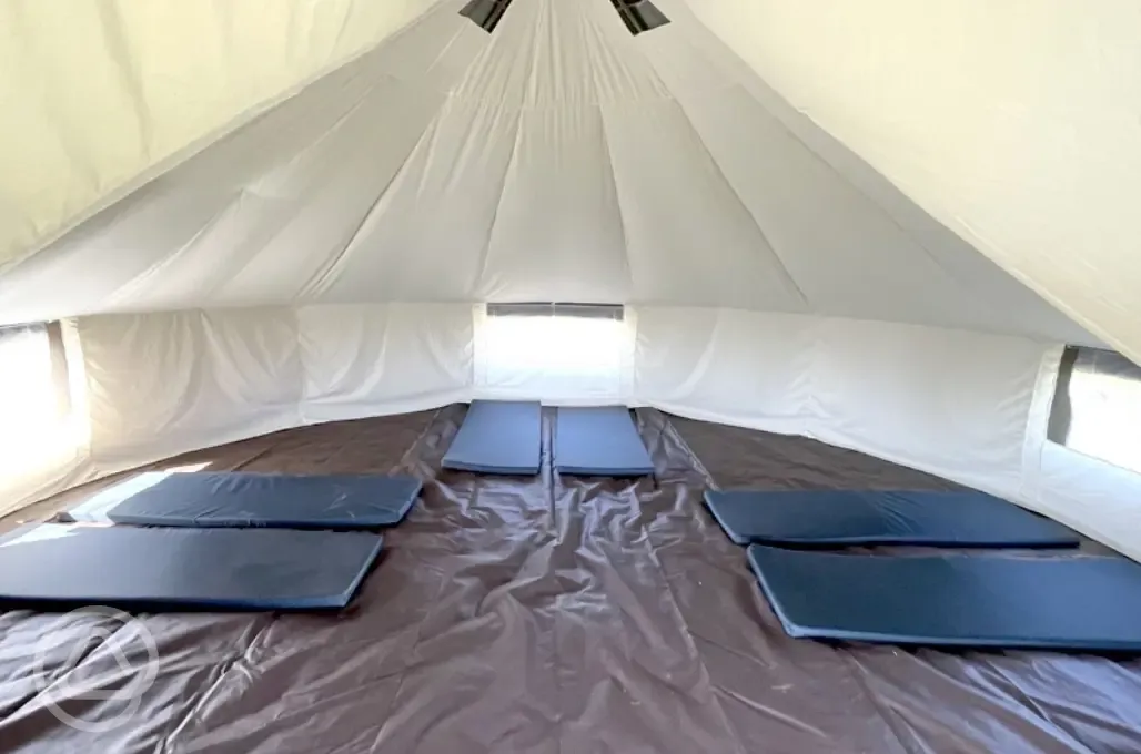 Nomadic bell tent interior