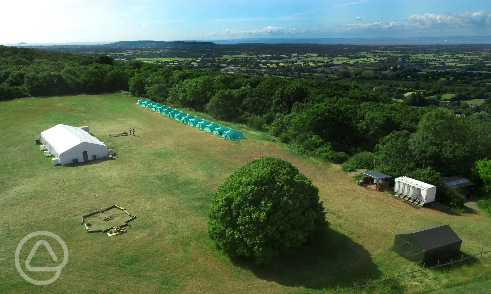 Aerial of the campsite