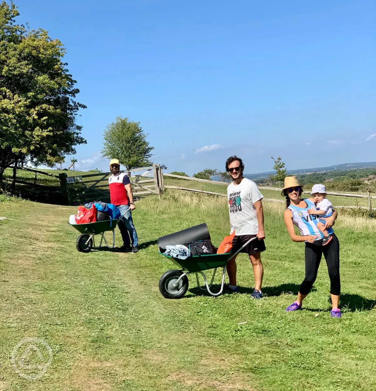 Wheelbarrow to help you transport your gear