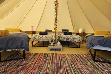 Bell tent interior 