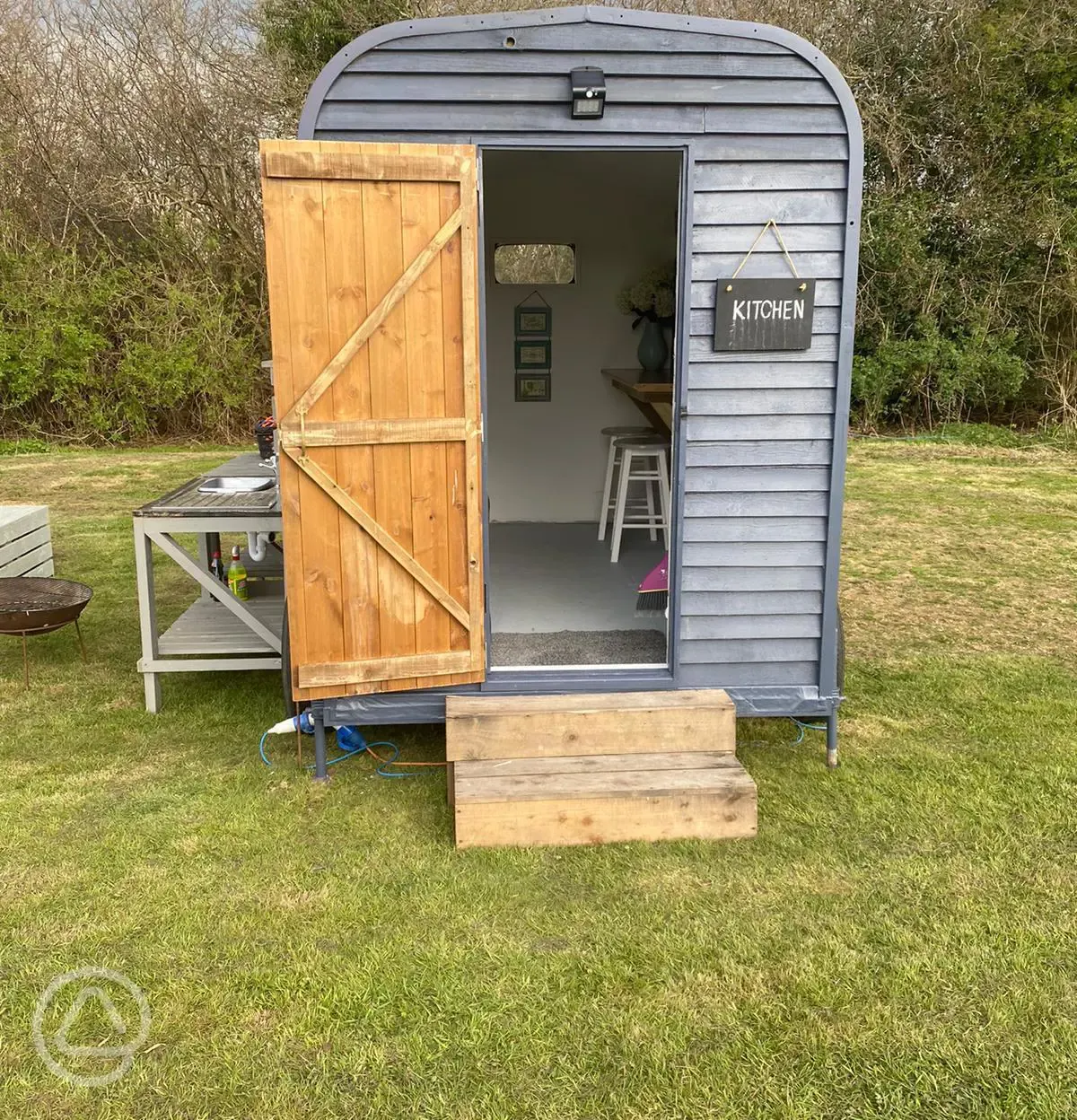 Bell tent kitchen facilites