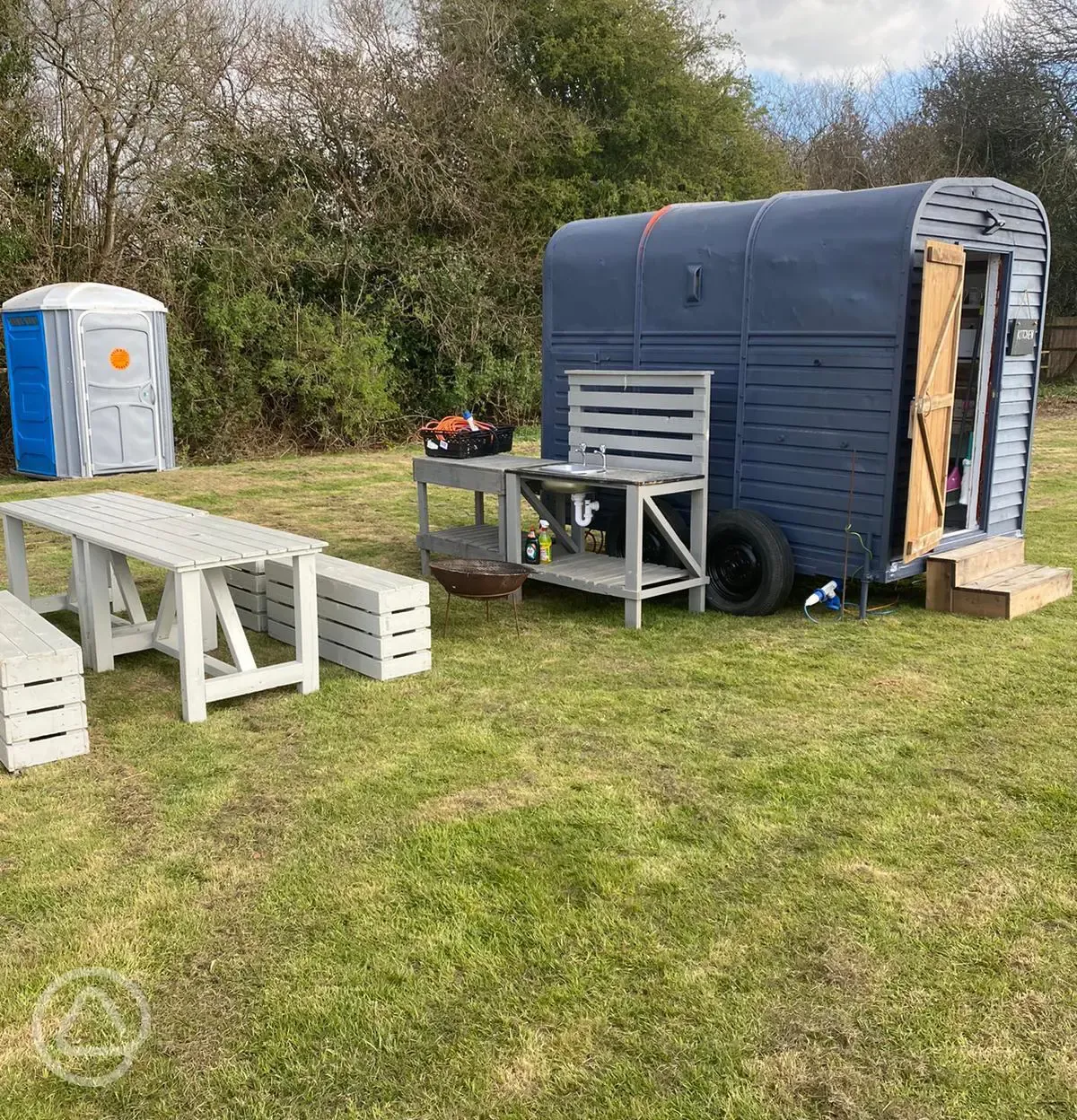 Bell tent kitchen