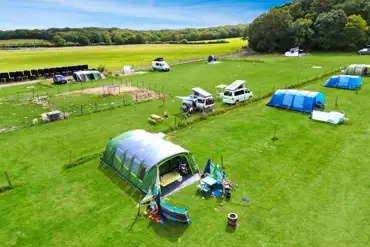 Large tents on non electric grass pitches at Brook Farm