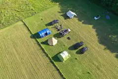 Variety of tent pitches on non electric grass pitches