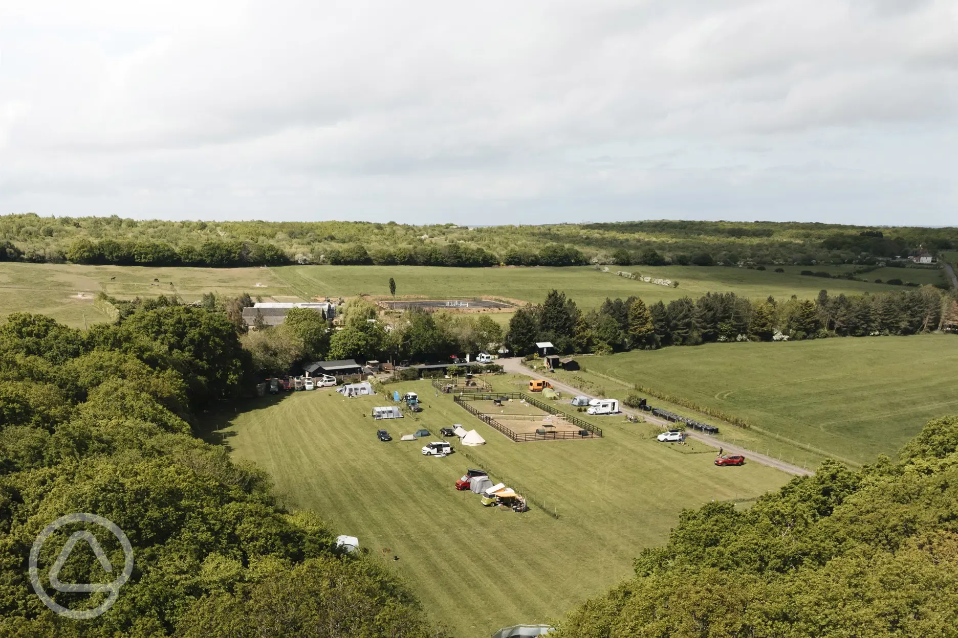 Aerial shot of site 