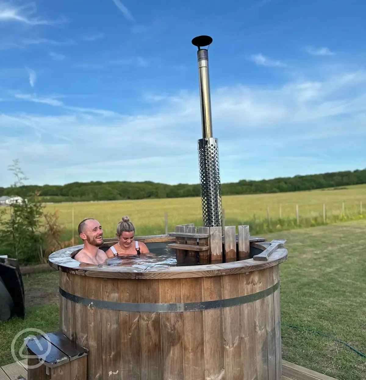 Wood fired hot tub 