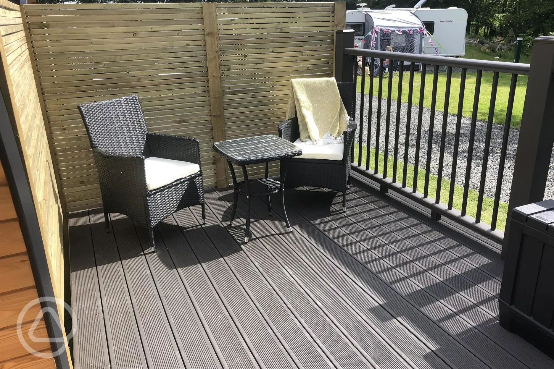 Seating area on Decking