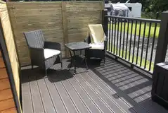 Camping pod decking area Camping pod decking area
