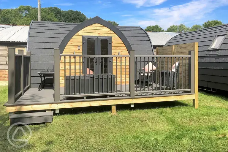 Camping pod exterior at Scallow Glamping, Caravan and Campsite