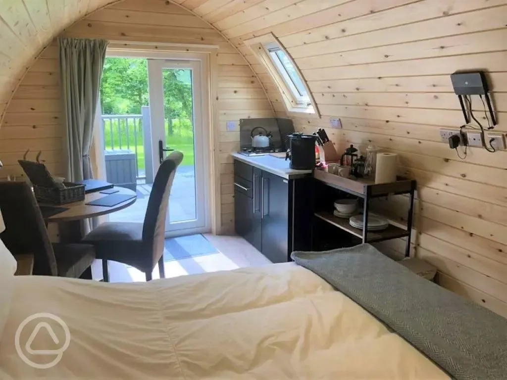 Camping pod interior (double)