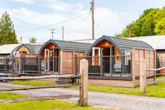 Camping pods with private deck areas Camping pods with private deck areas