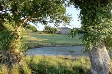 The site and wildlife pond