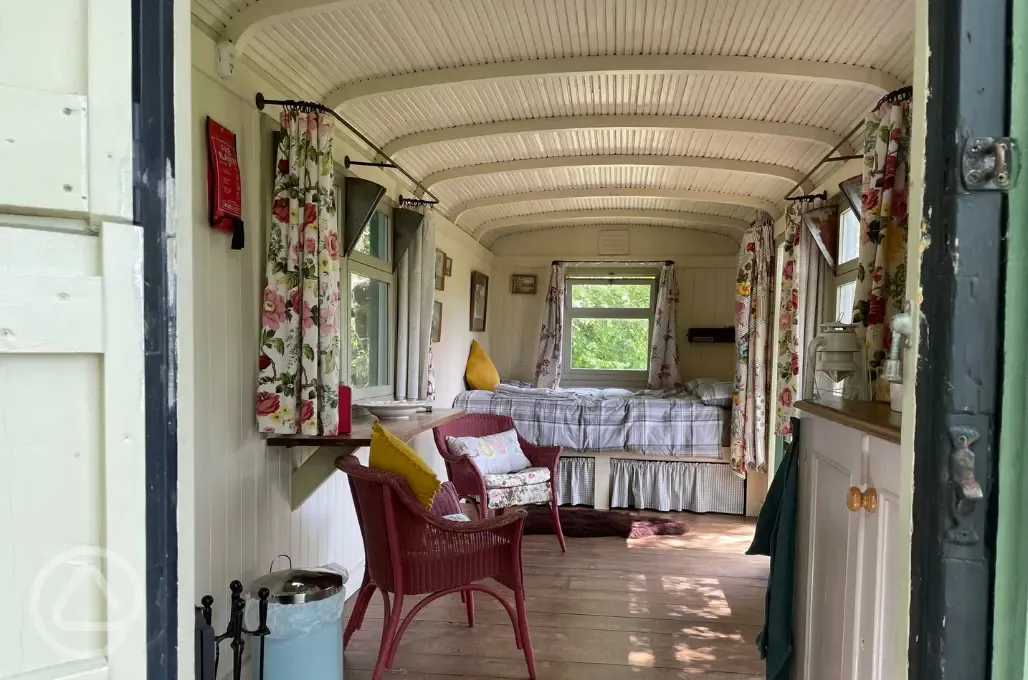 Meadow shepherd's hut interior