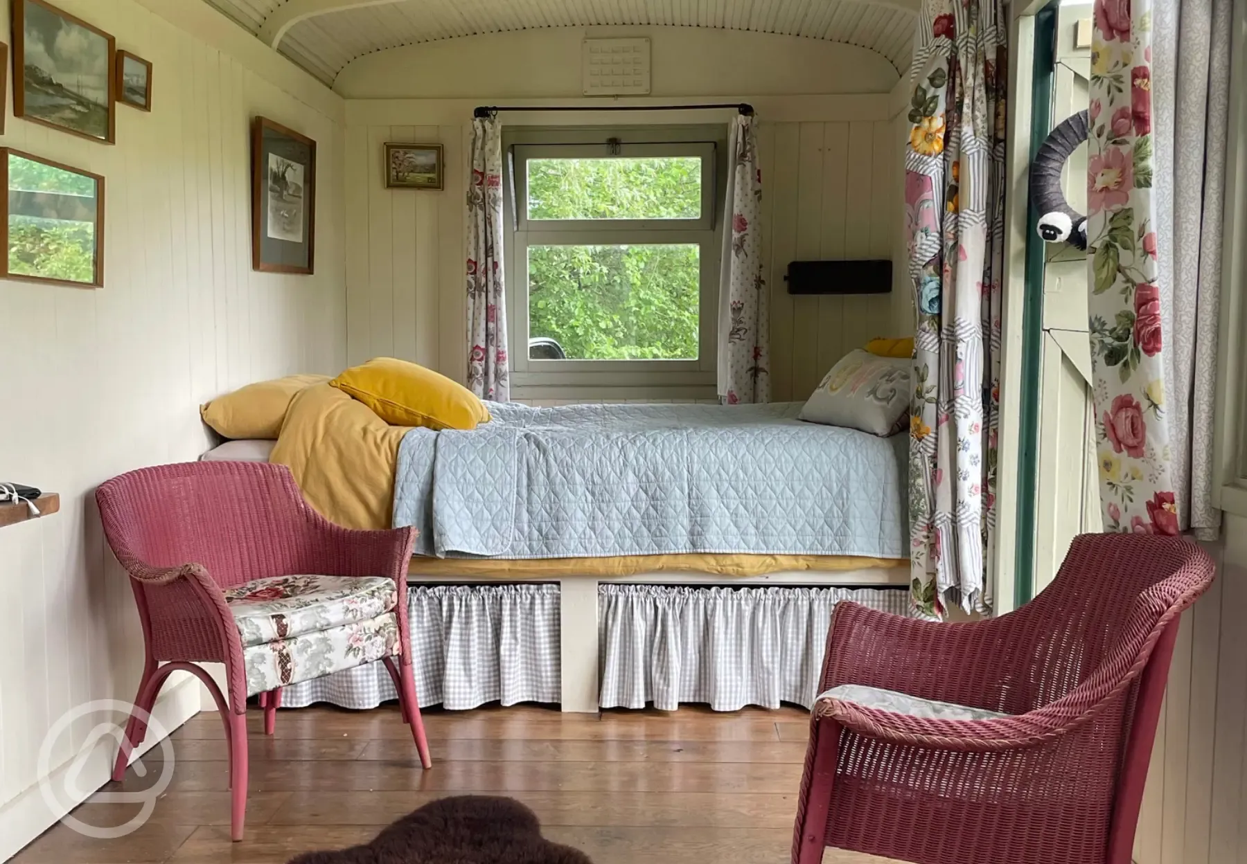 Meadow shepherd's hut interior