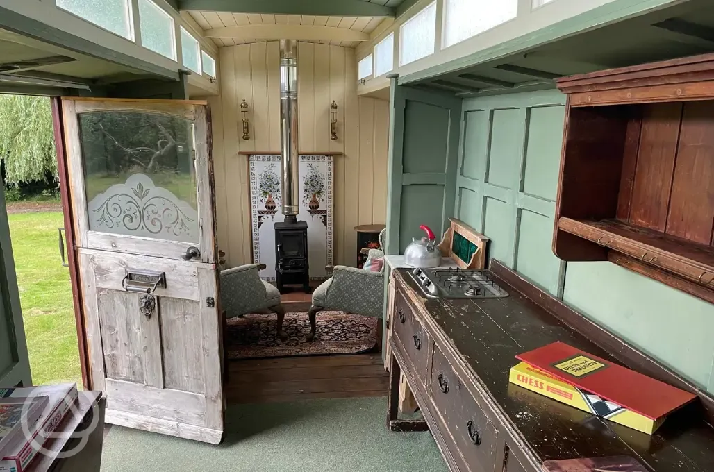 Showman's wagon interior