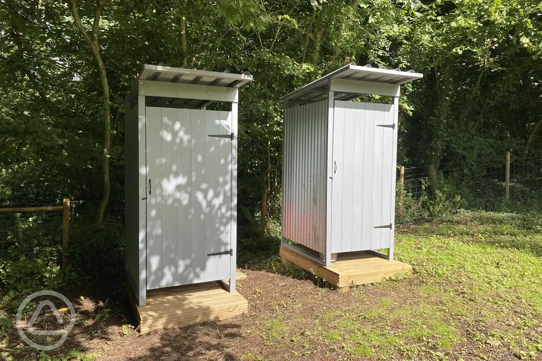 Our toilet and shower huts