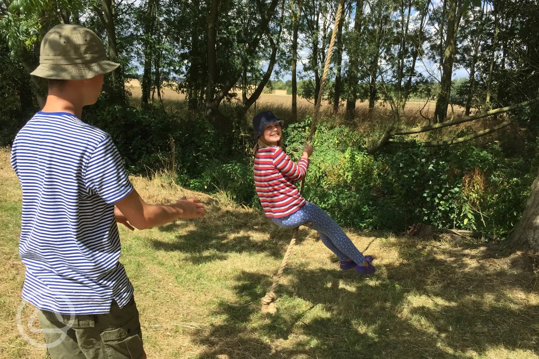 The Bog has a rope swing and climbing trees for children.