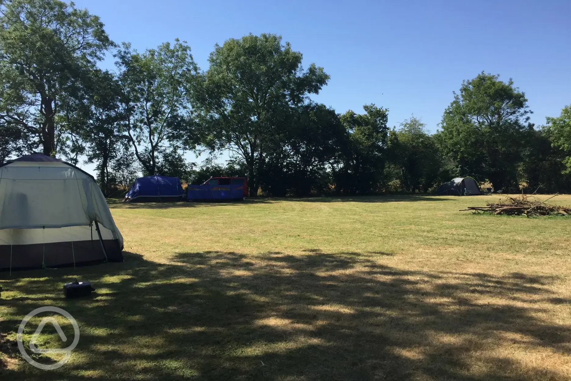 View across site from the electric hookup pitch.