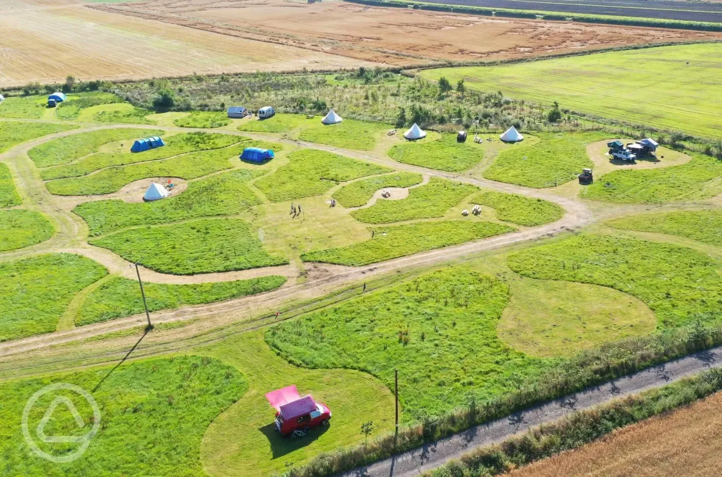 Aerial of the campsite
