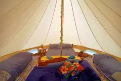 Bell tent double and single beds Bell tent double and single beds