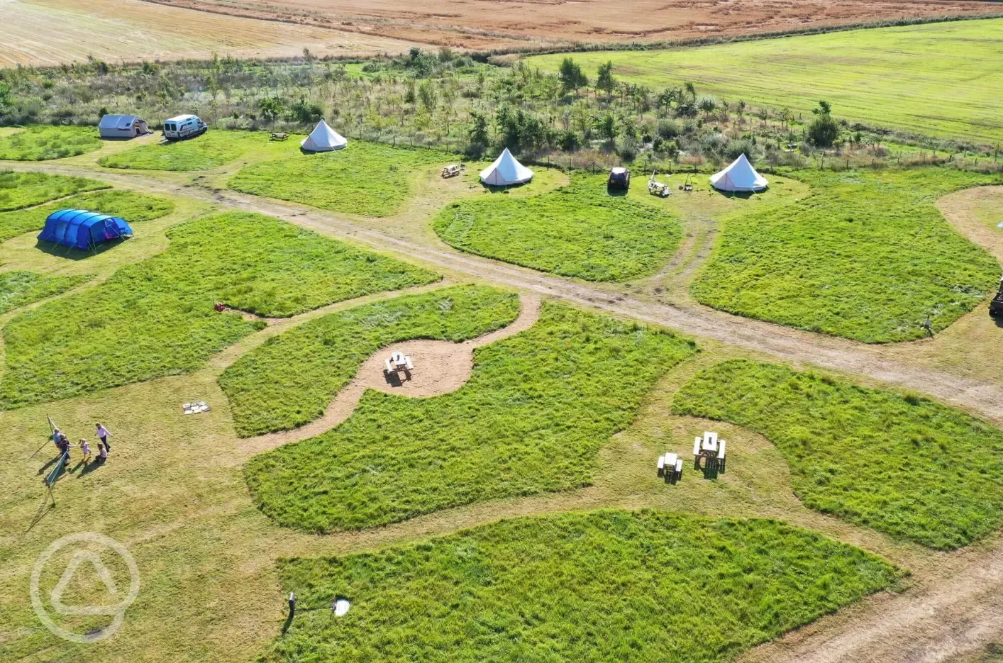 Aerial of the campsite