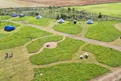 Aerial of the campsite Aerial of the campsite