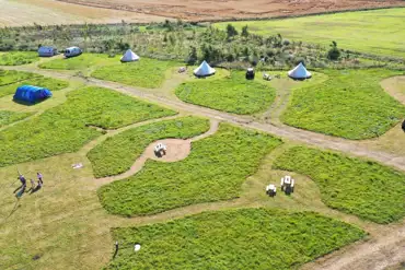 Aerial of the campsite