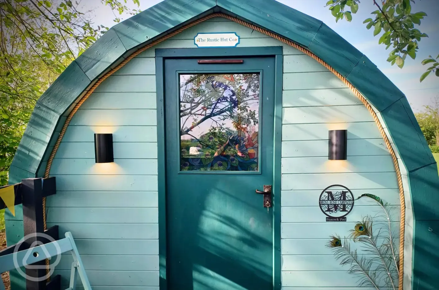 Peacock camping pod
