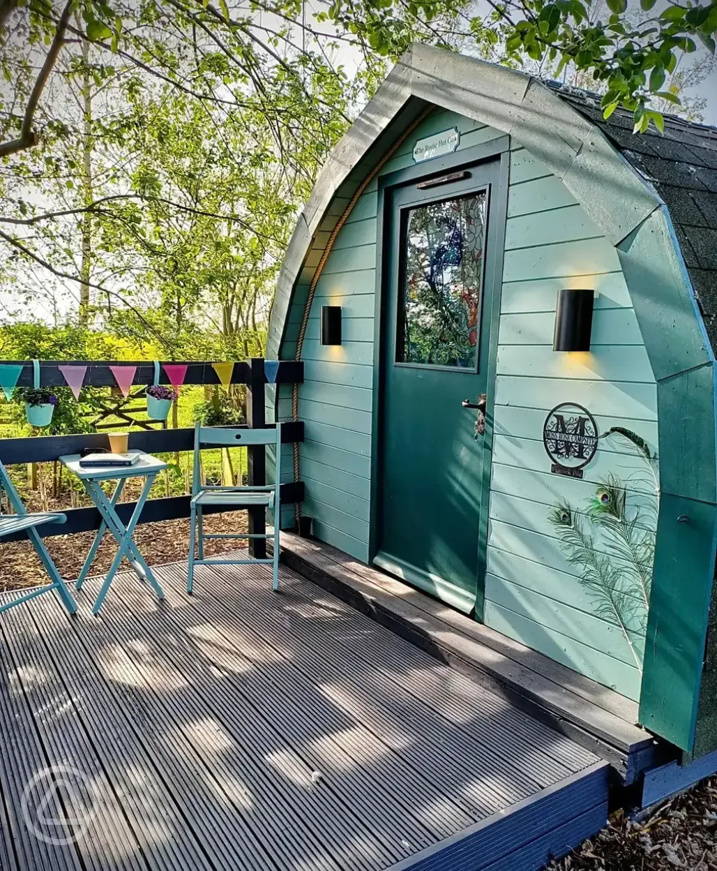 Peacock camping pod
